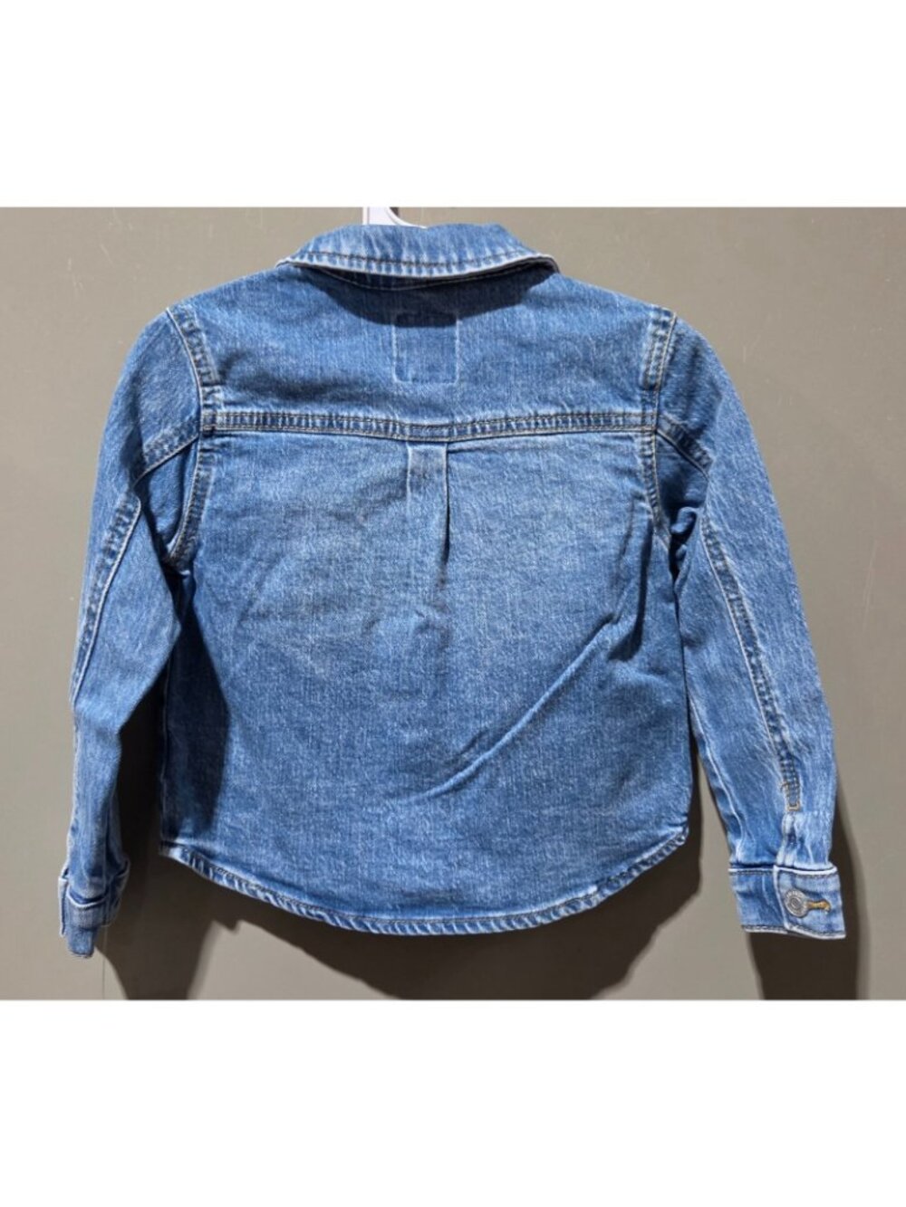 Cat & Jack Embroidered Daisy Accents Snap Front Real Denim Jacket -- Girls' 4T - Picture 4 of 7